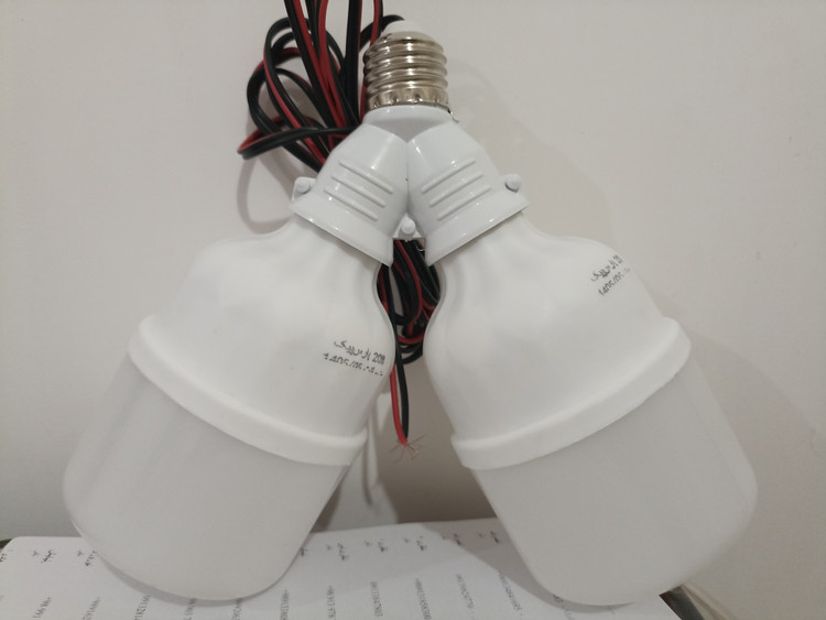 لامپ سیار ۱۲ولت اکوپلاس ۲۰وات دوقلو ساخت ایران نوردهی فوق العاده